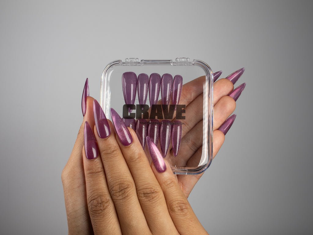 AFTER PARTY, press on nails stiletto, longueur longue, cat-eye, vue 5