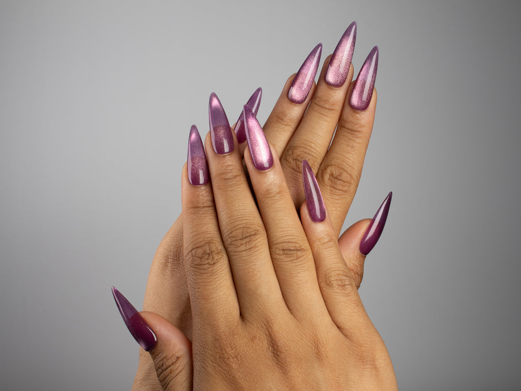 AFTER PARTY, press on nails stiletto, longueur longue, cat-eye, vue 6