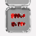 CHERRY FICTION, round press-on nails, short length, 3D, chrome, view 1