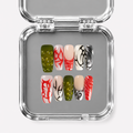 MOSH PIT, coffin press-on nails, medium length, 3D, chrome, view 1