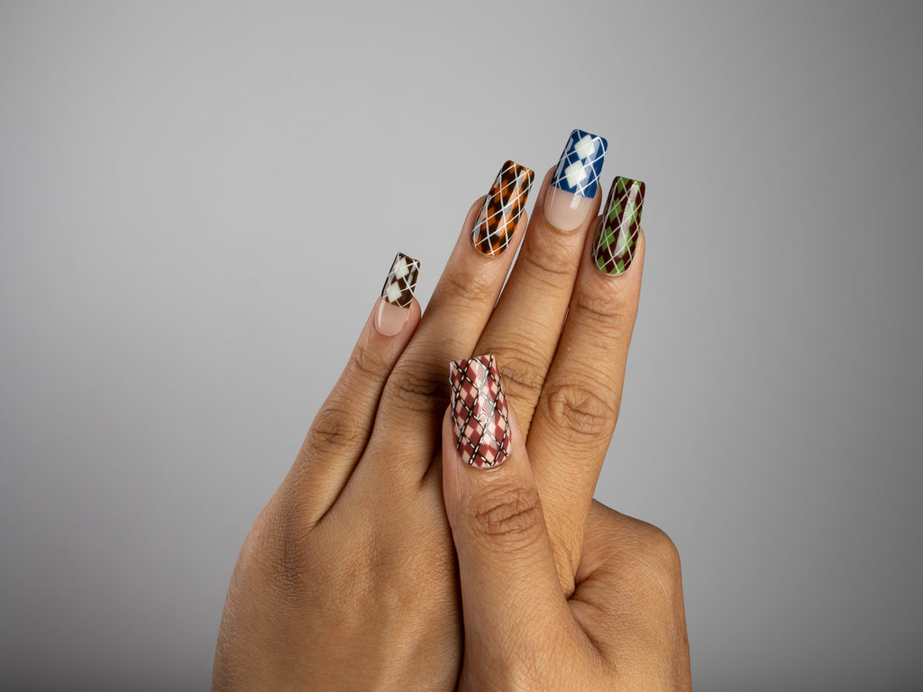 PREP SCHOOL, square press-on nails, medium length, French tip, view 7