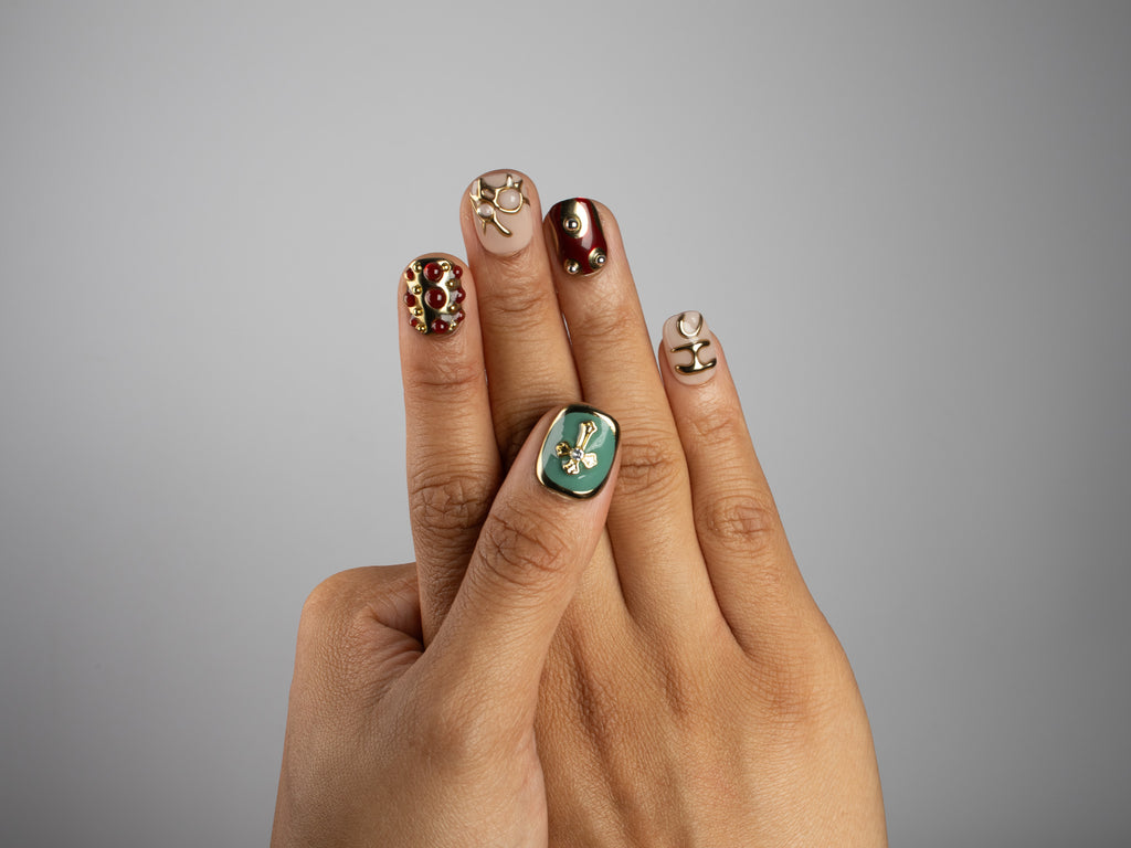 RELIC, square press-on nails, short length, 3D, view 8