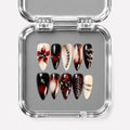 TILL DEATH, stiletto press-on nails, medium length, 3D, view 1
